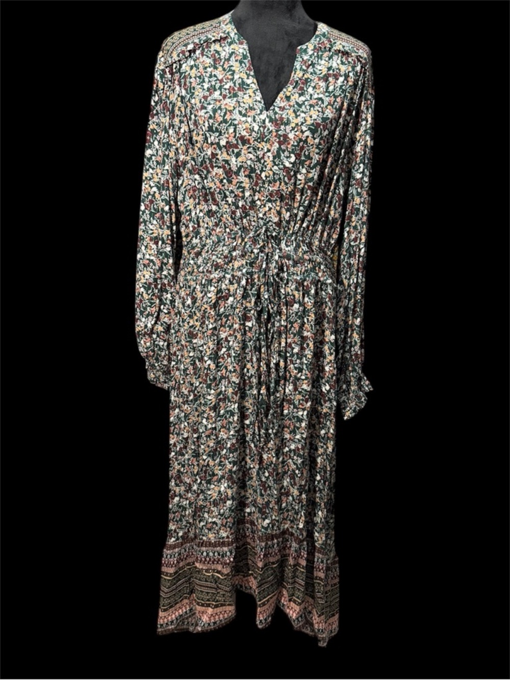 Nurture by Lamaze Green Multi Floral Long Sleeve Maxi Dress